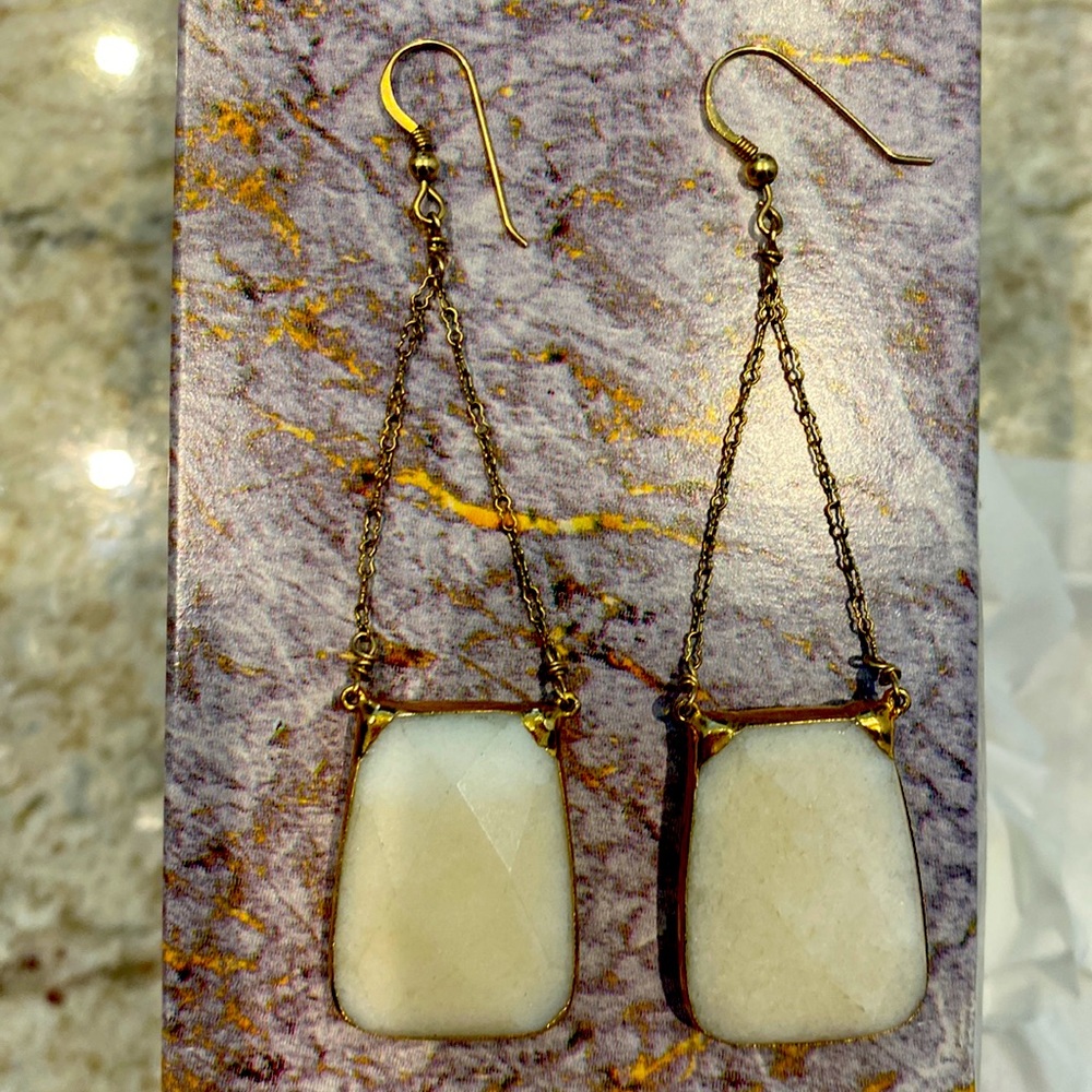 Robyn Rhode Jade gemstone pendant earings